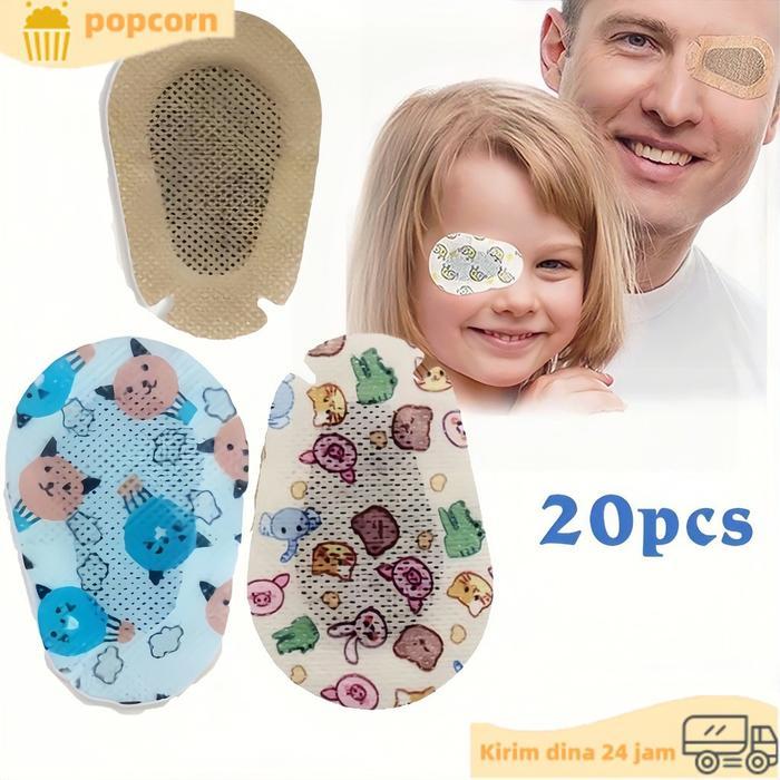 Premium 20Pcs/Set Eye Patch Lazy Eyes Opticlude Orthoptic Eye Patch Junior Penutup Mata Malas Anak