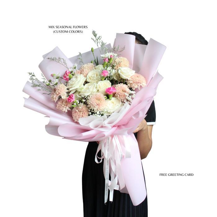 Fresh flowers bouquet - buket bunga segar mawar import flowers mix by Maxwell Flowers