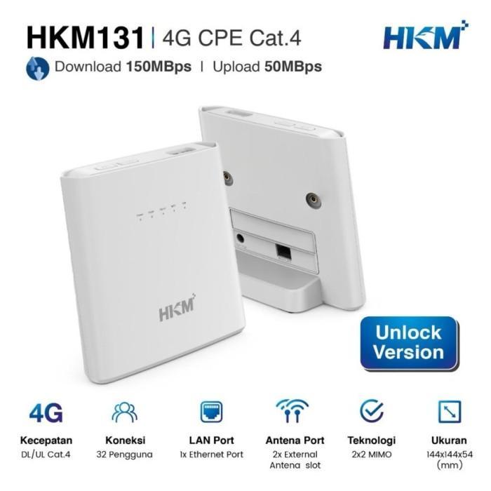 Hkm 131 Modem Wifi 4G Cpe Cat.4 Home Router Unlock All Operator Hkm131 Slot Antena