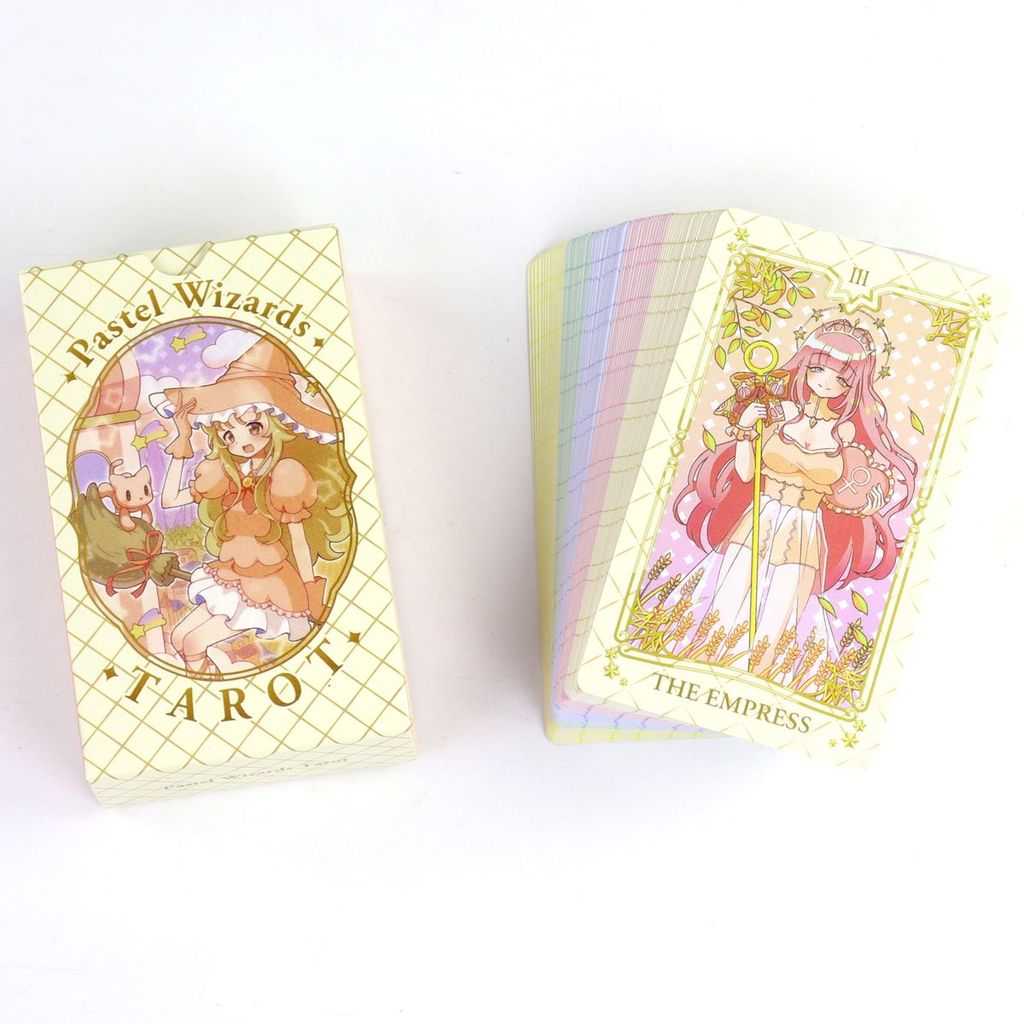 10.3*6cm Pastel Wizards Tarot Deck 78 Pcs Cartoon Tarot Cards Japanese Anime