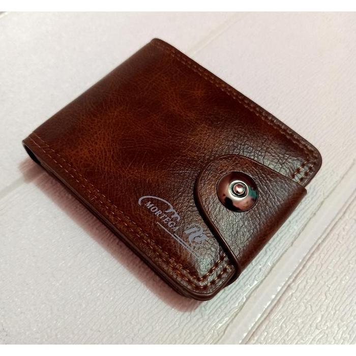 Dompet kulit pria Model Kancing Magnet Dompet Lipat Pria Dompet Kulit Kualitas PREMIUM Dompet Cowo