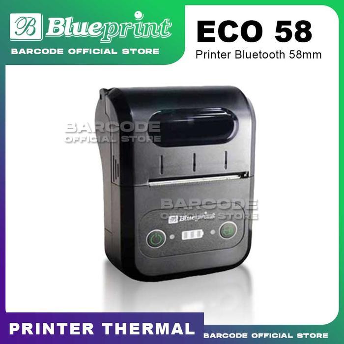 Printer Bluetooth Thermal Blueprint Eco58 Mini Printer Kasir Portable