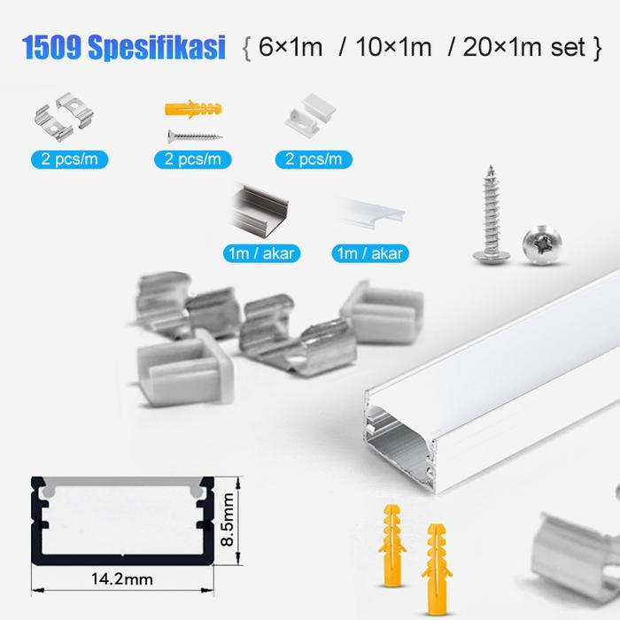 CANGKANG ALUMINIUM LAMPU LED, UNTUK DEKORASI RUMAH, LANGIT-LANGIT, TOKO.1 METER ALUMINIUM SHELL