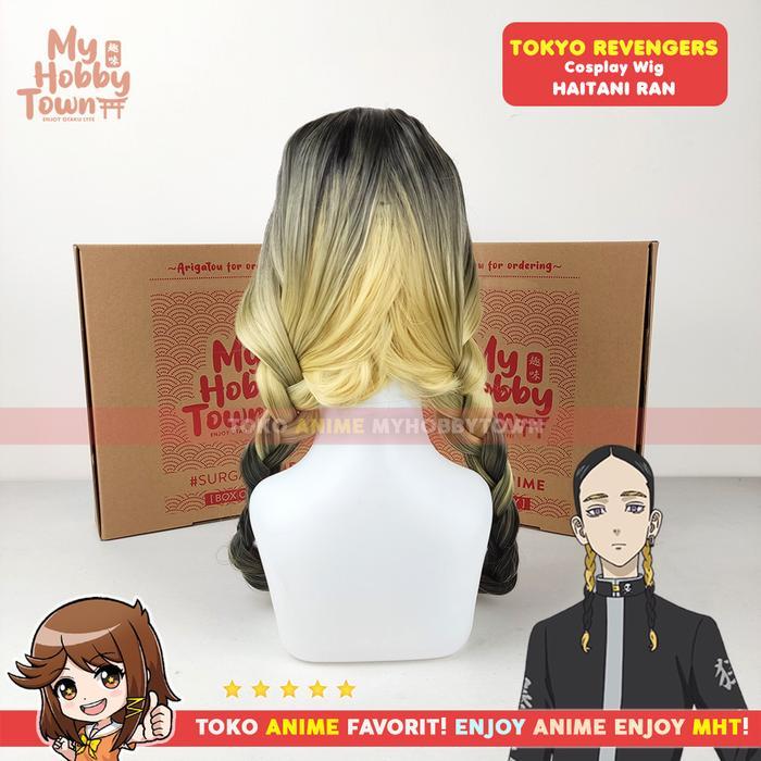 W Cosplay Anime Tokyo Revengers : Haitani Ran Rambut Palsu