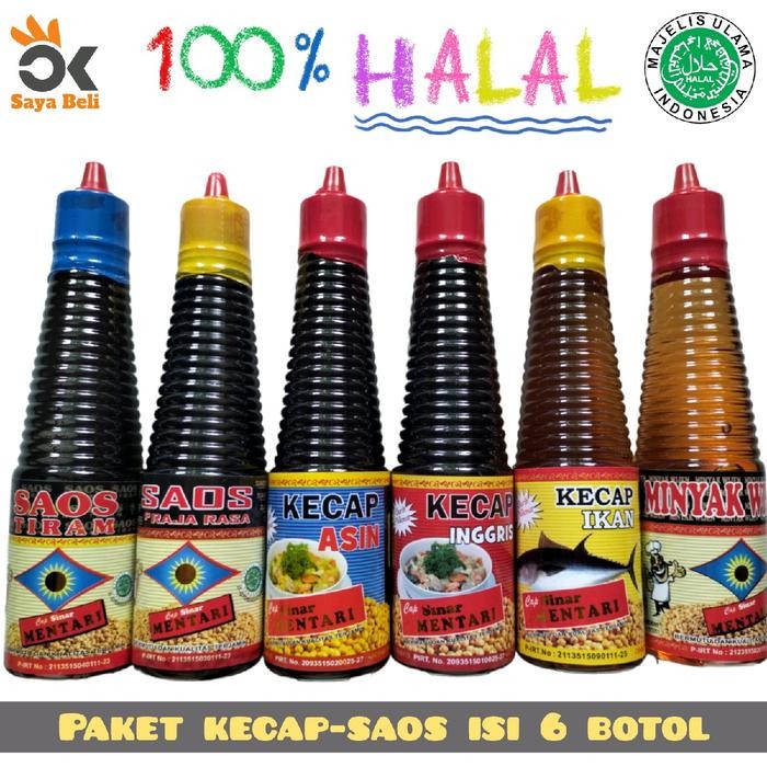 

ASLI Paket Kecap 6 in 1 Isi Kecap Raja Rasa, Kecap Asin, Kecap Inggris, Saos Tiram, Kecap Ikan,