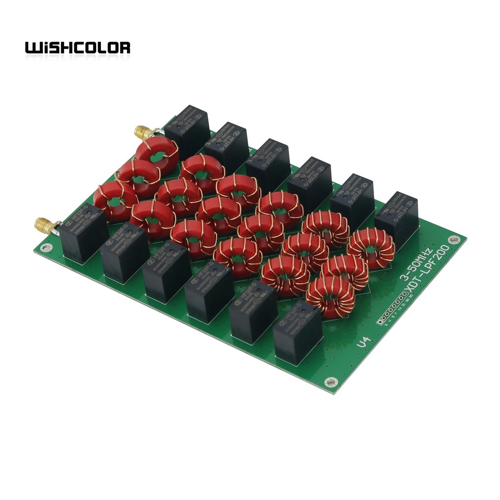 Wishcolor 3-50Mhz Xdt-Lpf200V4 Low Pass Filter Supports 6M 10M 15M 20M 40M & 80M Bands For Shortwave