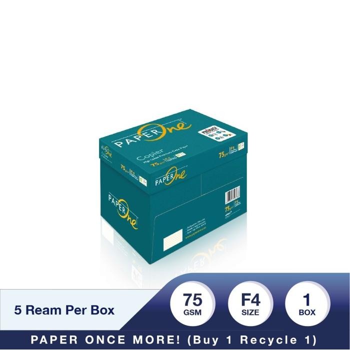 

NEW PRODUK KERTAS HVS F4 75 GRAM PAPERONE / BOX ISI 5 RIM WARUNG ARA67