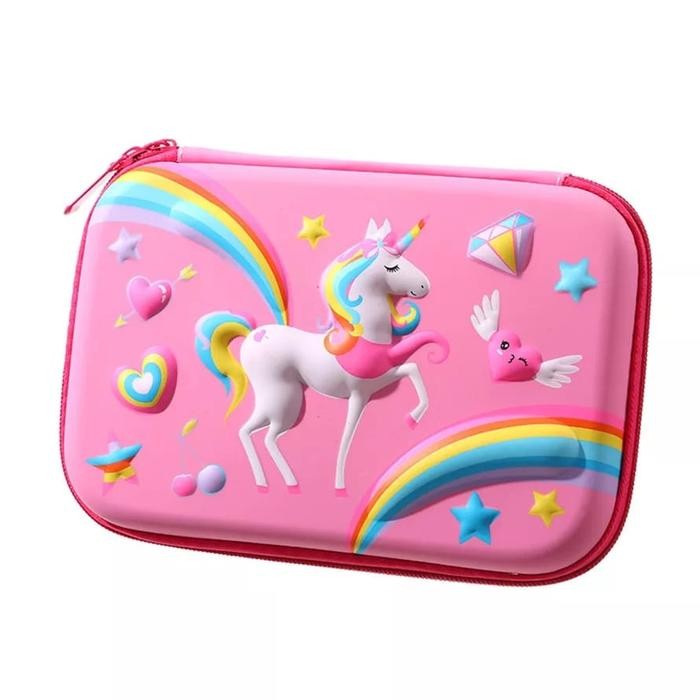 

ITSHOPING - Tempat Pensil 3D Timbul Besar Unicorn Muat Banyak Kotak Pensil Hard Case Anti Air Bahan