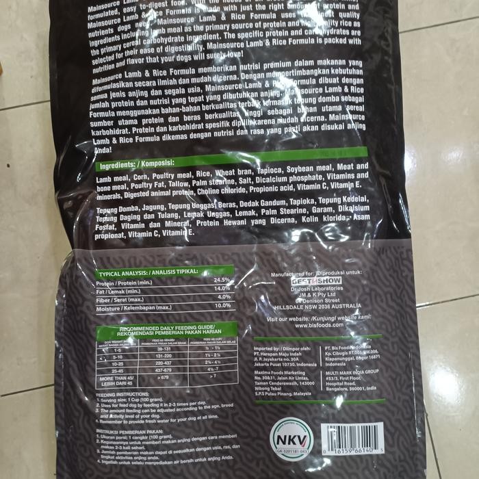 KHUSUS GOSEND MAINSOURCE LAMB 18 KG MAINSOURCE PROFESSIONAL LAMB 18 KG