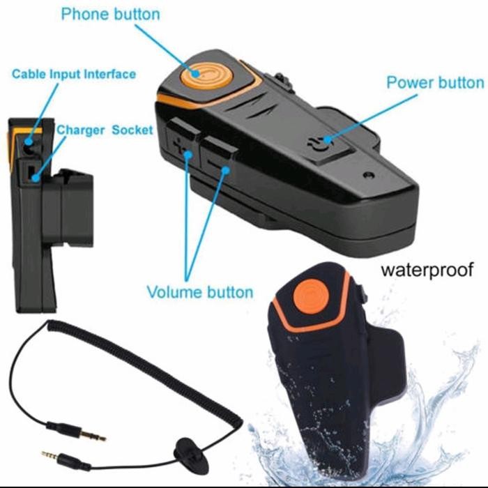 Qta35 Headset Panggilan Musik Bt 4.0 Gps Moto Headset Support Whatshap