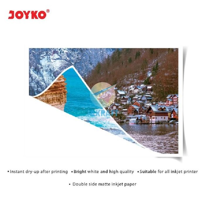 

Pilihan- (50 Lembar) Kertas Foto Doft Doff 2 Sisi A4 / 8R Tebal 220 Gram Gsm Joyko Dmp-01