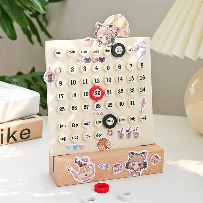 

Desk Calendar/Kalender Meja Lucu/ Kalender Meja Belajar / Diy Kalender Putih Stiker Kalender 2025