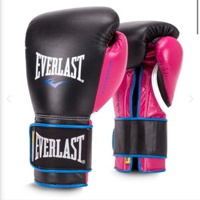 Everlast Powerlock Hoop & Loop Training Gloves leather/sarung tinju