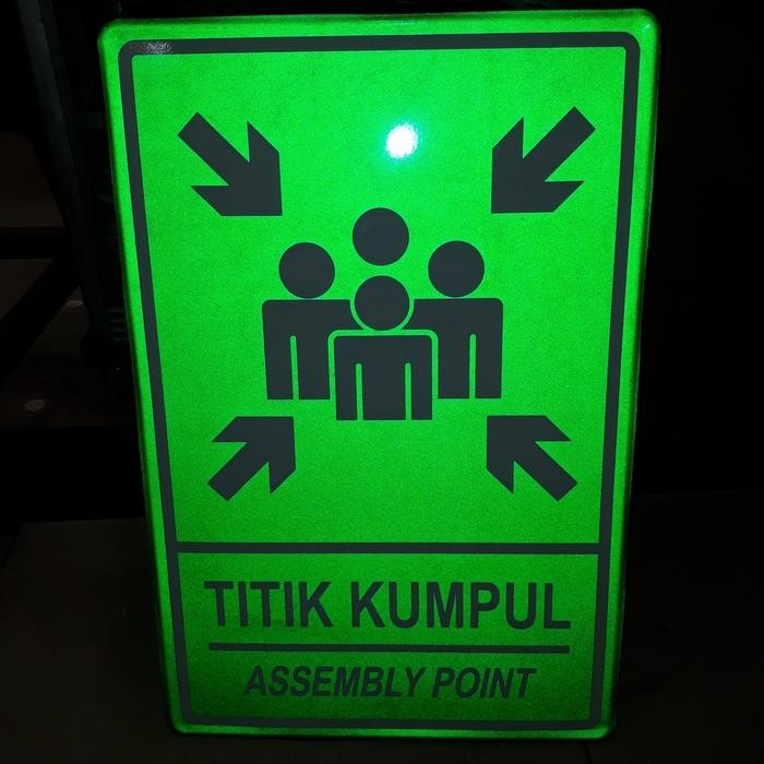 

SAFETY SIGN TITIK KUMPUL/ASEMBLY POINT/RAMBU TITIK KUMPUL UK 60X40 CM