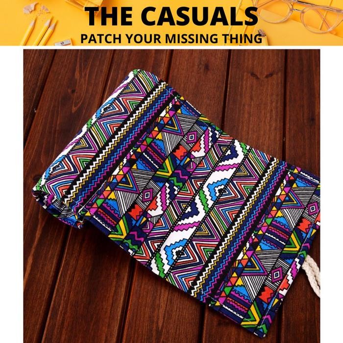 

TEMPAT KOTAK PENSIL TAS GULUNG CANVAS 48 SLOT