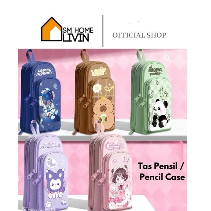 

KOTAK PENSIL TAS PENSIL KAIN OXFORD CAPYBARA PRINCESS ANAK KIDS COWO CEWE MUAT BANYA