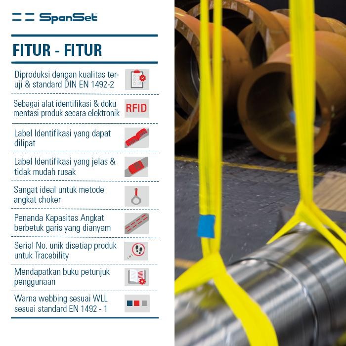 [RS-L30000-4M] SPANSET ROUNDSLING 30 TON X 4 METER, SAFETY FACTOR 7:1, TALI ANGKUT & ANGKAT BEBAN /