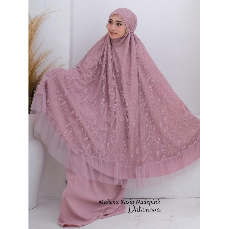 Dalanova Mukena Anak dan Dewasa Premium series tulle Rusia