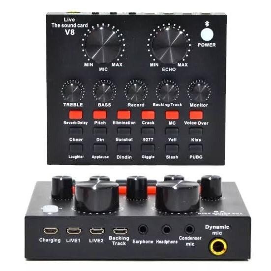 V8 soundcard bluetooth audio mixer