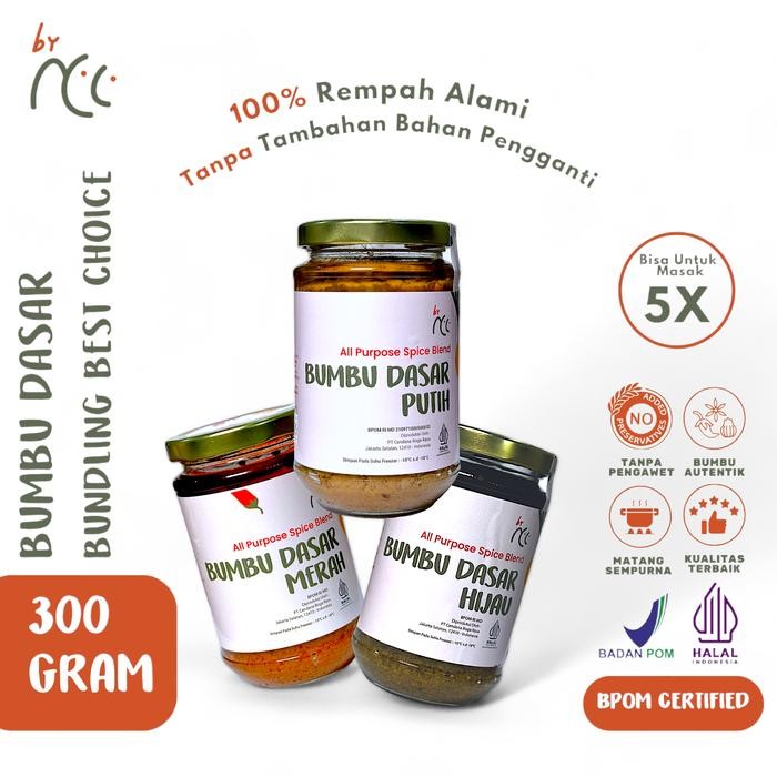 

Stok Baru By NCC Bundling Bumbu Dasar Putih Merah Hijau Masak Praktis 300gr