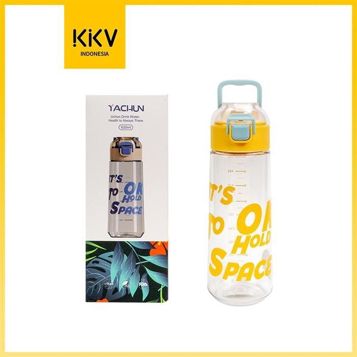 Pilihan- Ohsome - Yachun Fashion Water Bottle Botol Minum Plastik Aneka Warna 620Ml Hijau