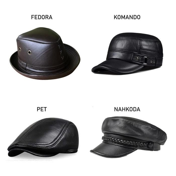 Topi Kulit Asli Garut model komando