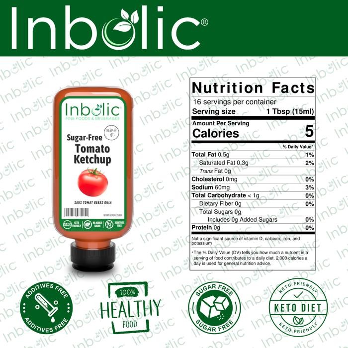 

Inbolic Sugar Free Tomato Ketchup Sauce / Saos Tomat Bebas Gula Keto & Diabetic Friendly Saus Bebas
