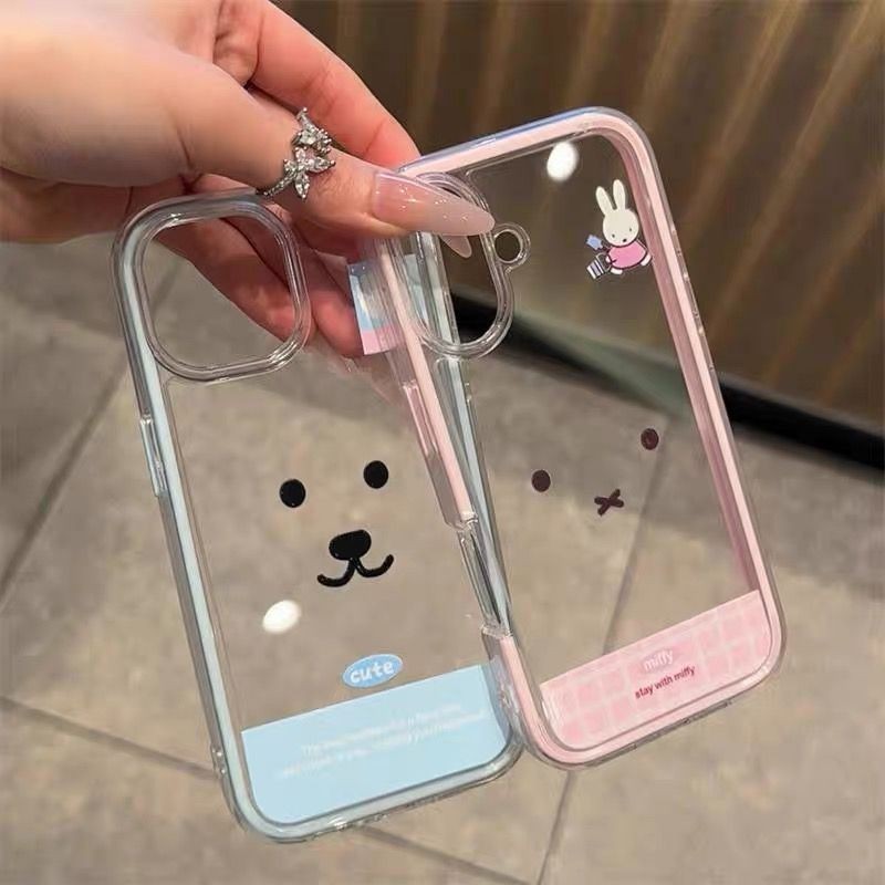 Beruang Couple Premium Clear Casing Samsung A27 A37 A57 5G A06 A16 5G A55 5G A35 A15 A07 A17 Galaxy 