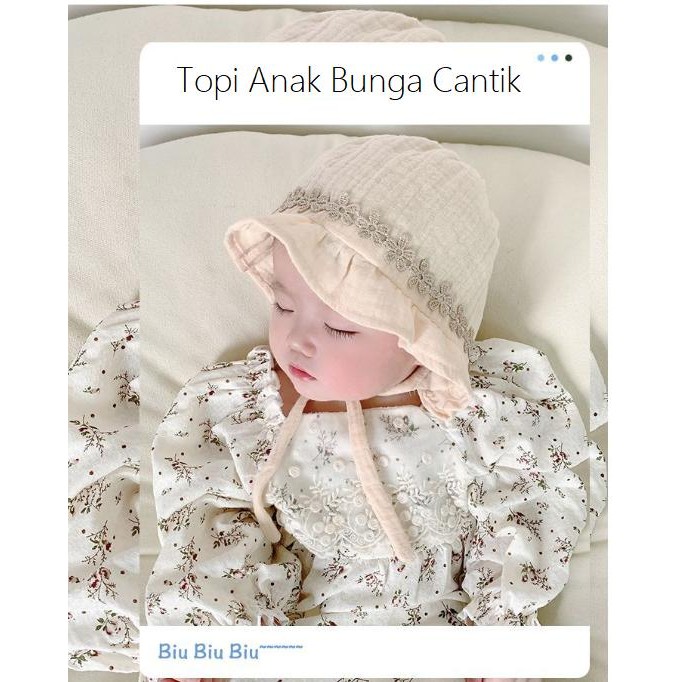 Topi Bayi Perempuan Bunga / Topi Bayi perempuan Newborn