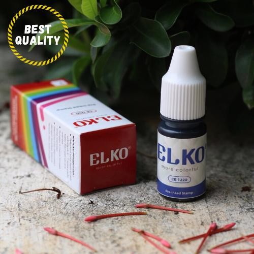 

New Tinta Stempel Flash Waterproof ELKO Biru 7 ML Untuk Kertas