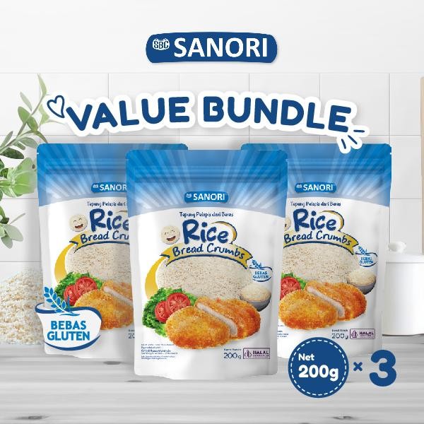 

ORIGINAL Value Bundle - Tepung Roti Gluten Free Rice Bread Crumbs SBC San Food Putih Baking READY