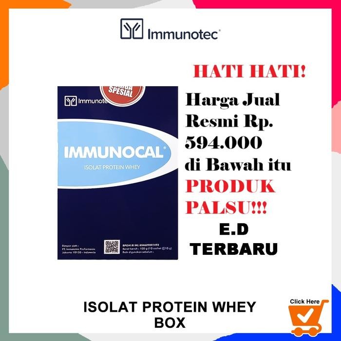 Immunocal Isolate Whey Protein Whey Isolat 1 Box Isi 10 Sachets I Susu Immunocal Original Susu