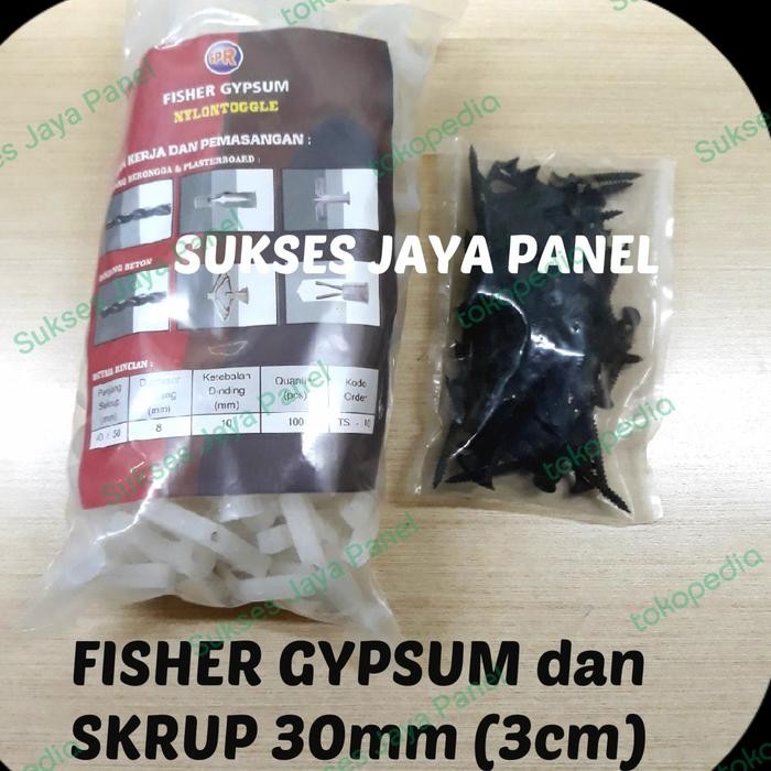 Fisher Gypsum Berikut Skrup 3Cm