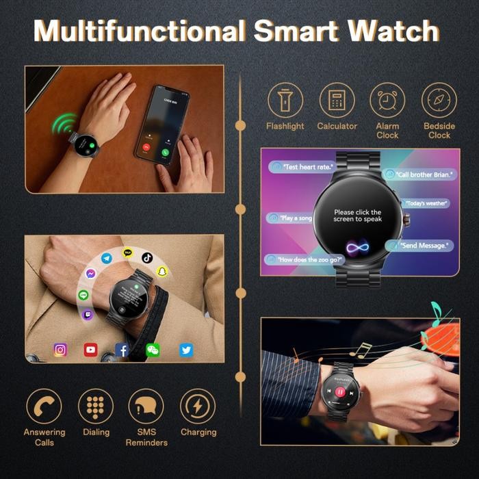 Aolon Prime 3 Prime3 Smartwatch Amoled Screen Cover Lock Metal Case AOD Smart Watch