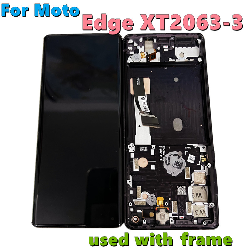 For Motorola Moto Edge LCD XT2063-3 With frame Touch Screen Digitizer For Moto Edge Display XT2063 p