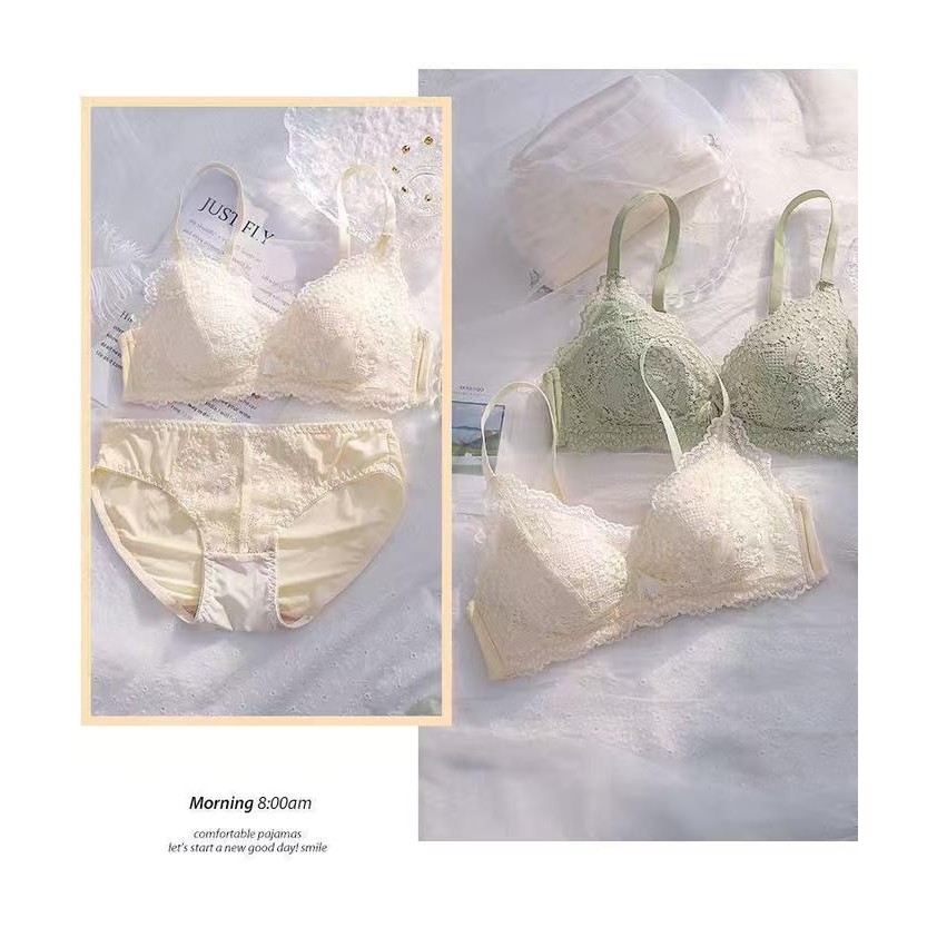 setia Picalela (Set Bra+ Celana ) Bra BH Set Tanpa Kawat Wanita Bikini Sport Beha Lingerie Korea