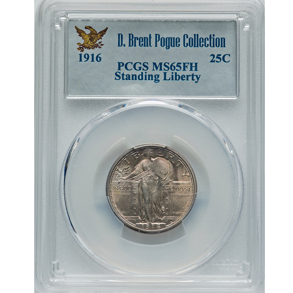 1916 USA 25C Standing Liberty Silver Coins Rating Coin Case Sealed in Box,High Quality Collection Gr
