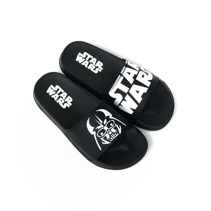 Piero Kidswear - Sandal Selop Star Wars Fashion Anak Laki-Laki Perempuan Usia 5-13 Tahun Warna Hitam