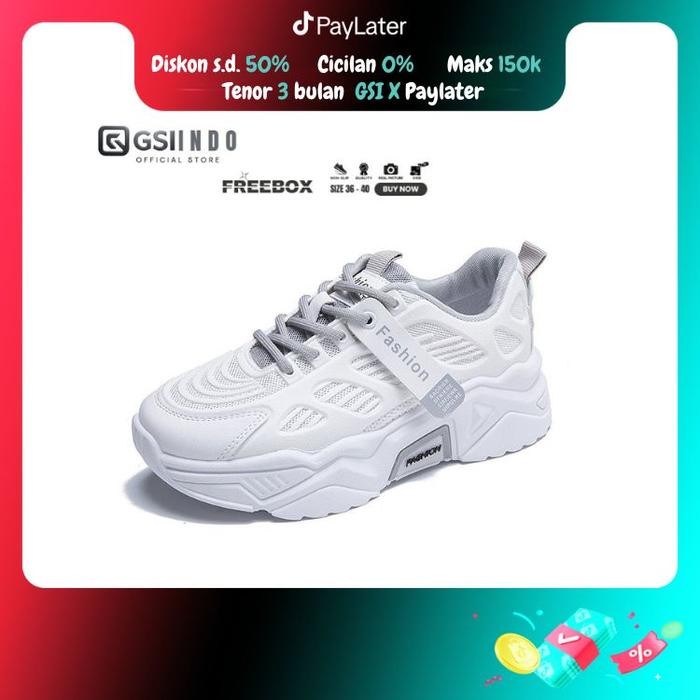 GSI INDO Primadona Sepatu Sports Wanita Yoona Outfit Cewek Sneakers Kasual Running Olahraga Casual