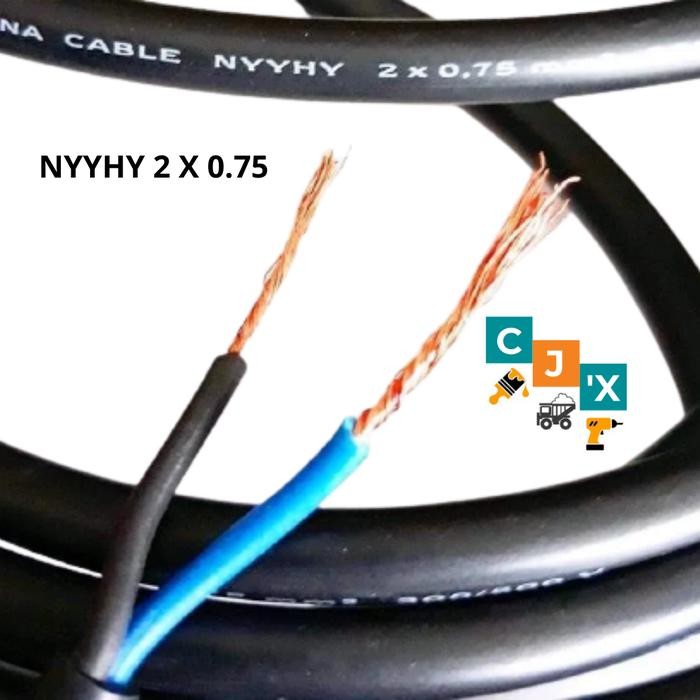 Kabel Eterna Nyyhy 2 X 0.75 Meteran / Kabel Nyyhy 2X0.75 Permeter
