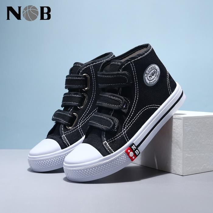 N BOLA B Sepatu Sekolah Tali N&B Hitam Putih Size 29-38 - Fashion Anak SD-SMP Termurah