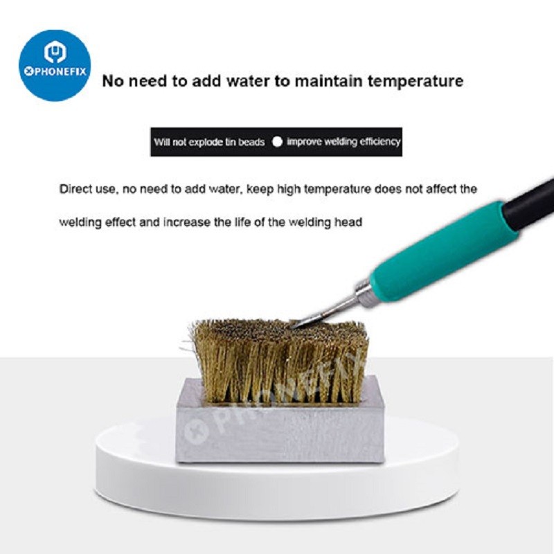 WL Cleaning Brush Soldering Iron Tips Motherboard Welding Pad Steel Wire Cleaner for BGA Rework Stat