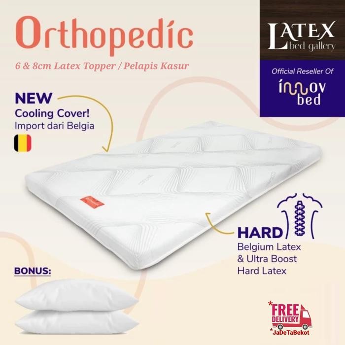 Topper Latex innovbed Orthopaedic ukuran 90x200cm - 200x200cm - Lapisan Atas Kasur - Kasur Extra -