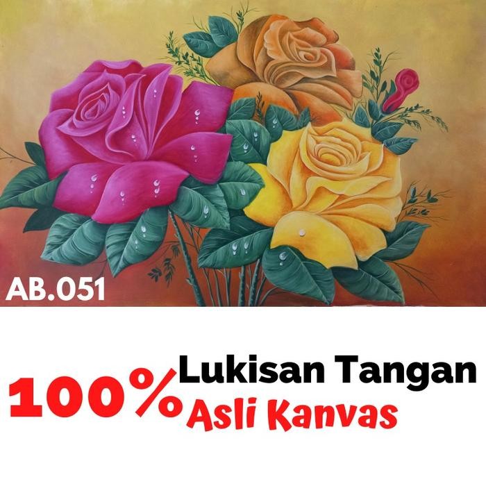 Lukisan Dinding Bunga Besar Lukisan Kanvas Hiasan Dinding Ruang Tamu