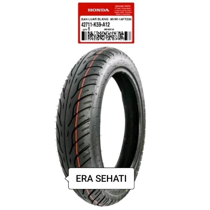 BAN LUAR BELAKANG TUBLES 90/90-14 HONDA FEDERAL VARIO BEAT SCUPIY 42711-K59-A72 Motor