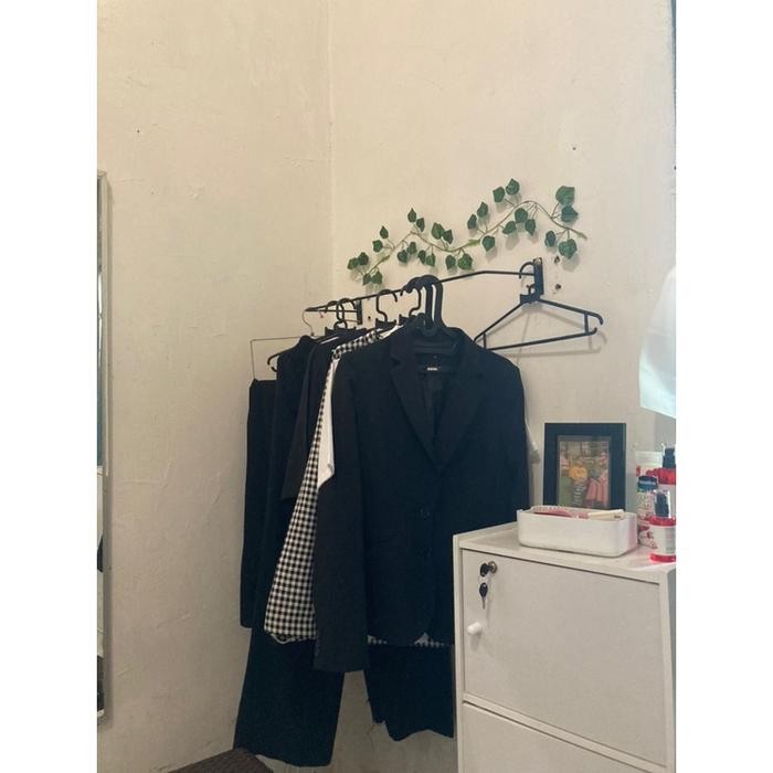 Dekorasi Gantungan Baju Dinding 100cm x 20cm besi 10 SNI Gantungan Baju Tembok - Gantungan Tempel