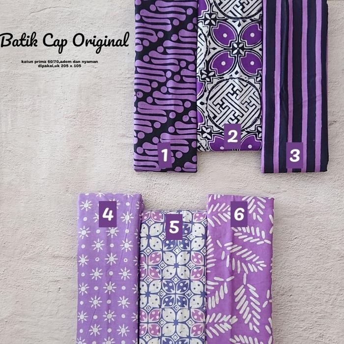 Kain Batik Cap Handmade Serian Ungu Hitam - Ungu Putih (13)