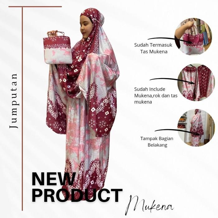 Mukena Jumputan Berbagai Macam Warna & Motif
