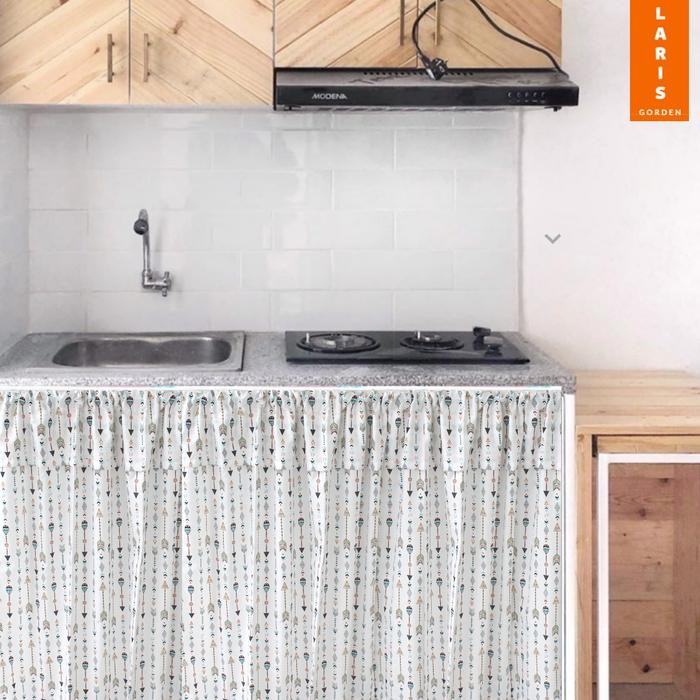 New gorden kolong dapur motif terbaru / gorden meja kompor tirai kolong kompor