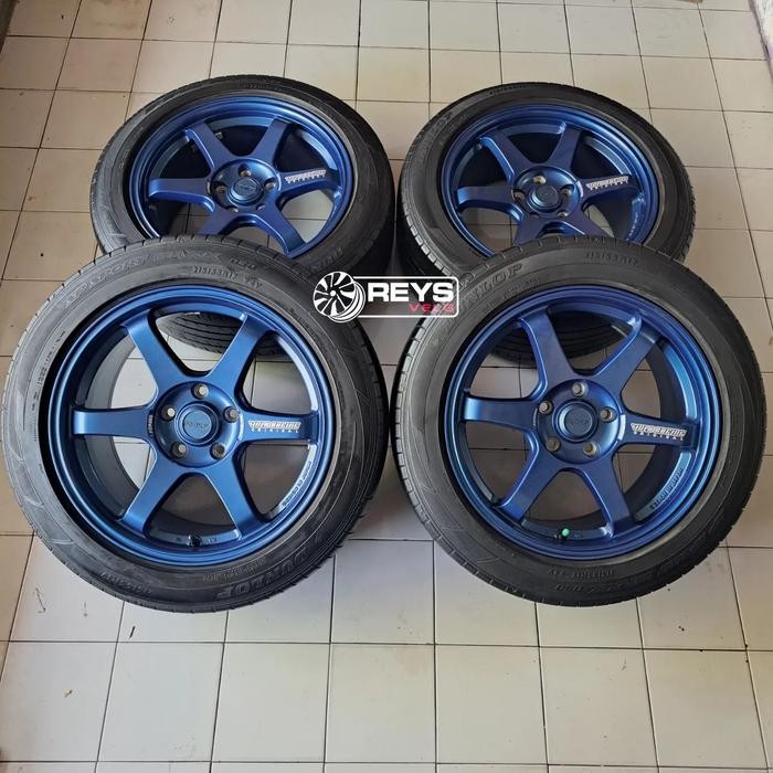 Velg Mobil R17 Rays TE 37 Second Loke New+Ban Dunlop 215/55 R17